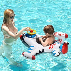 Inflatable Kiddie Pool Floats With Airplane Cartoon Style 2