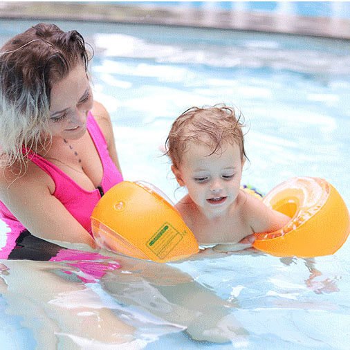 Orange Baby Pool Arm Floats 2