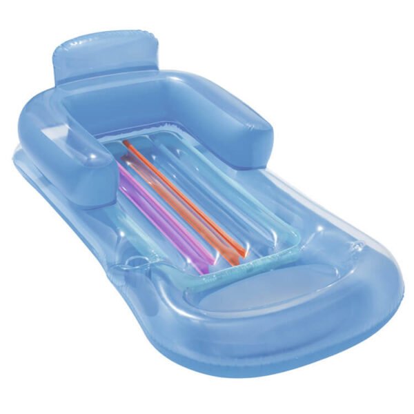 Transparent Comfort Floating Pool Lounge Chair Blue
