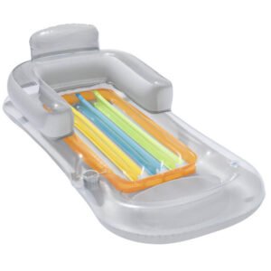 Transparent Comfort Floating Pool Lounge Chair White