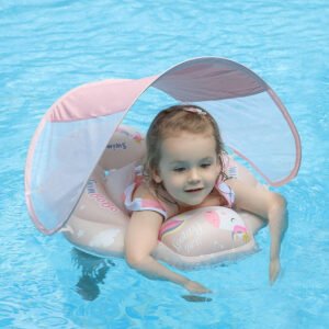 Unicorn Printed Baby Pool Floats With Canopy 1