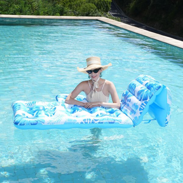 Blue Tropical Pool Floating Lounger 3