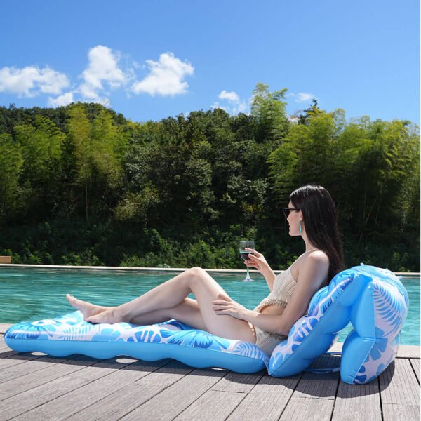 Blue Tropical Pool Floating Lounger 4