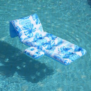 Blue Tropical Pool Floating Lounger 5