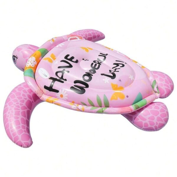 Cute Pink Turtle Pool Float 4