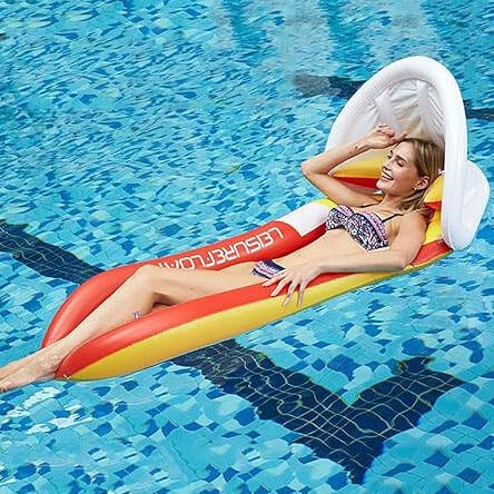 Deluxe Floating Hammock Pool Float with Canopy 1