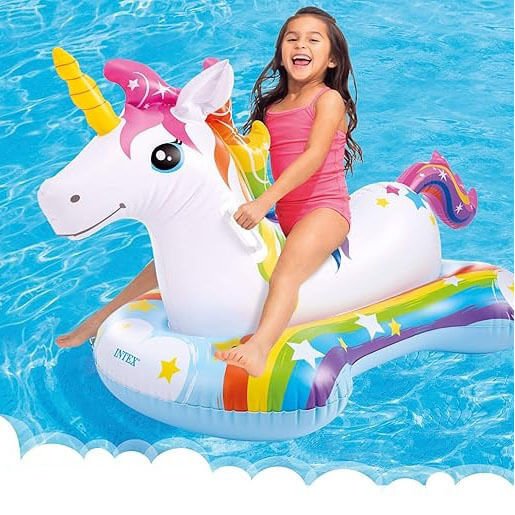 Magical Rainbow Unicorn Pool Float 1