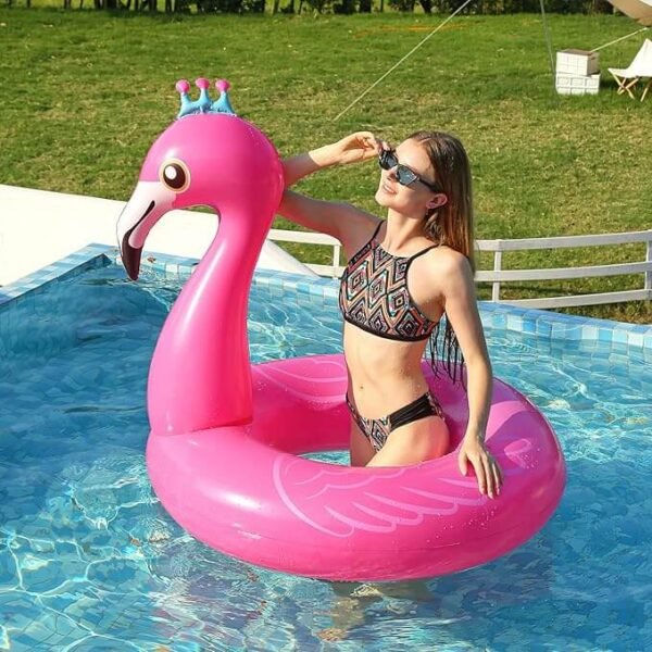 Royal Pink Flamingo Pool Float 2