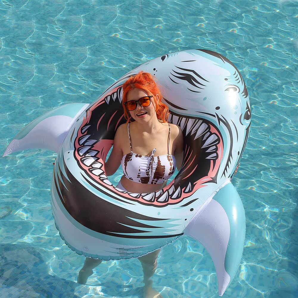 Giant Big Mouth Shark Pool Float 1